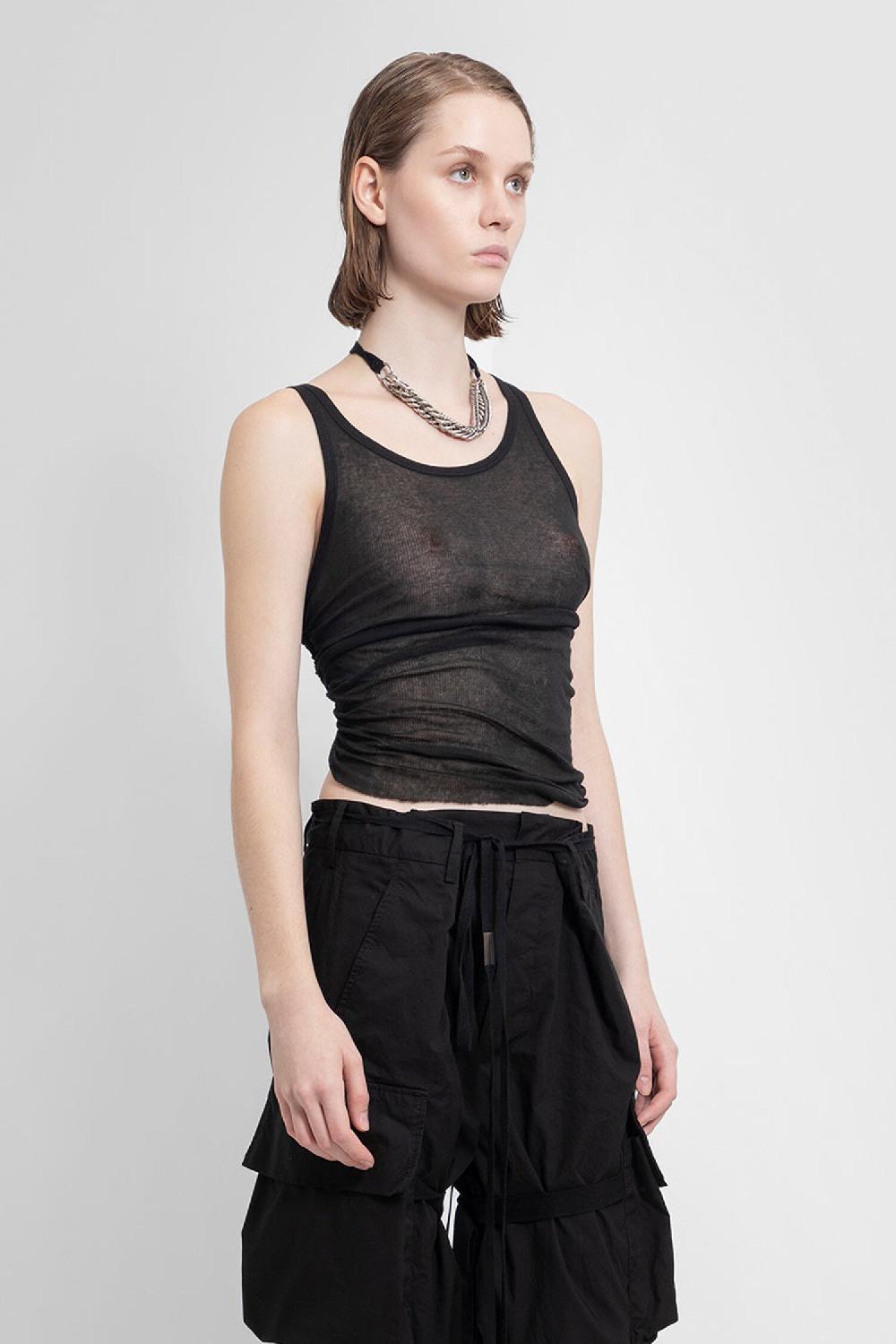 Antonioli ANN DEMEULEMEESTER WOMAN BLACK T-SHIRTS & TANK TOPS Black Friday