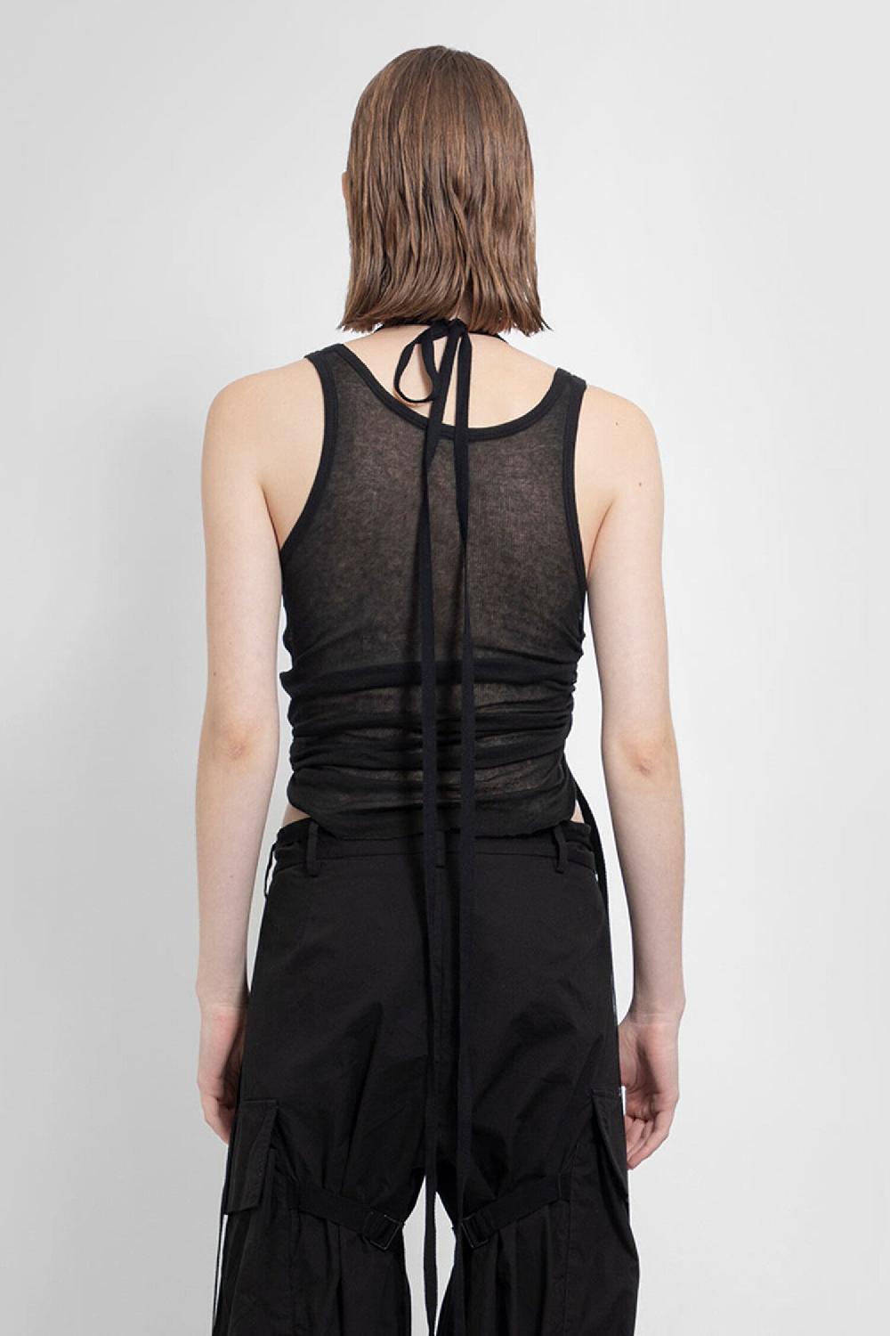 Antonioli ANN DEMEULEMEESTER WOMAN BLACK T-SHIRTS & TANK TOPS Black Friday