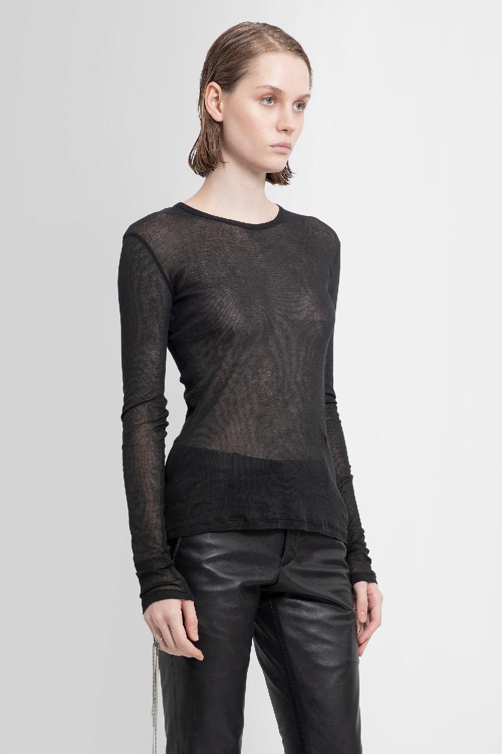 Antonioli ANN DEMEULEMEESTER WOMAN BLACK T-SHIRTS & TANK TOPS Cyber Monday