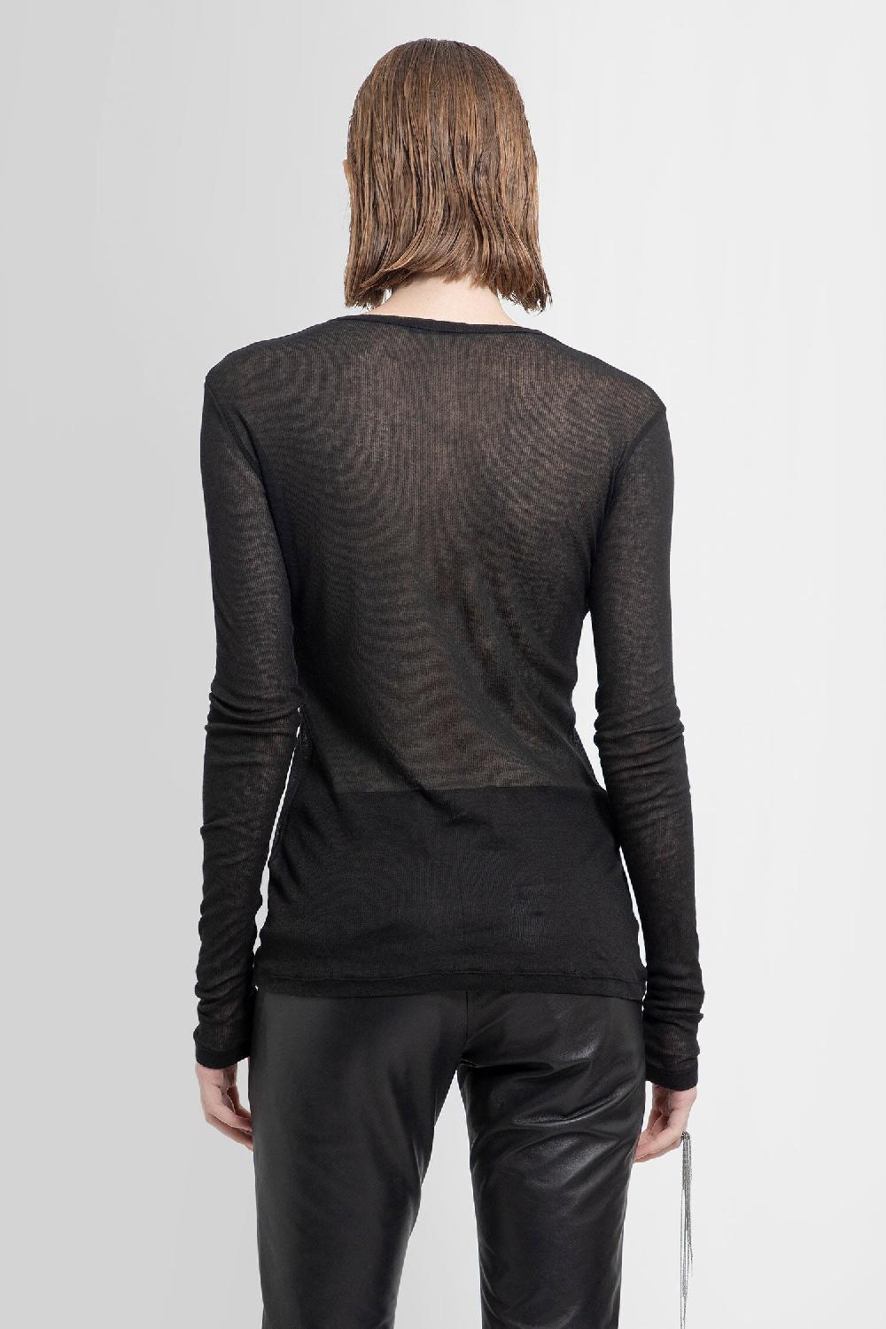 Antonioli ANN DEMEULEMEESTER WOMAN BLACK T-SHIRTS & TANK TOPS Cyber Monday