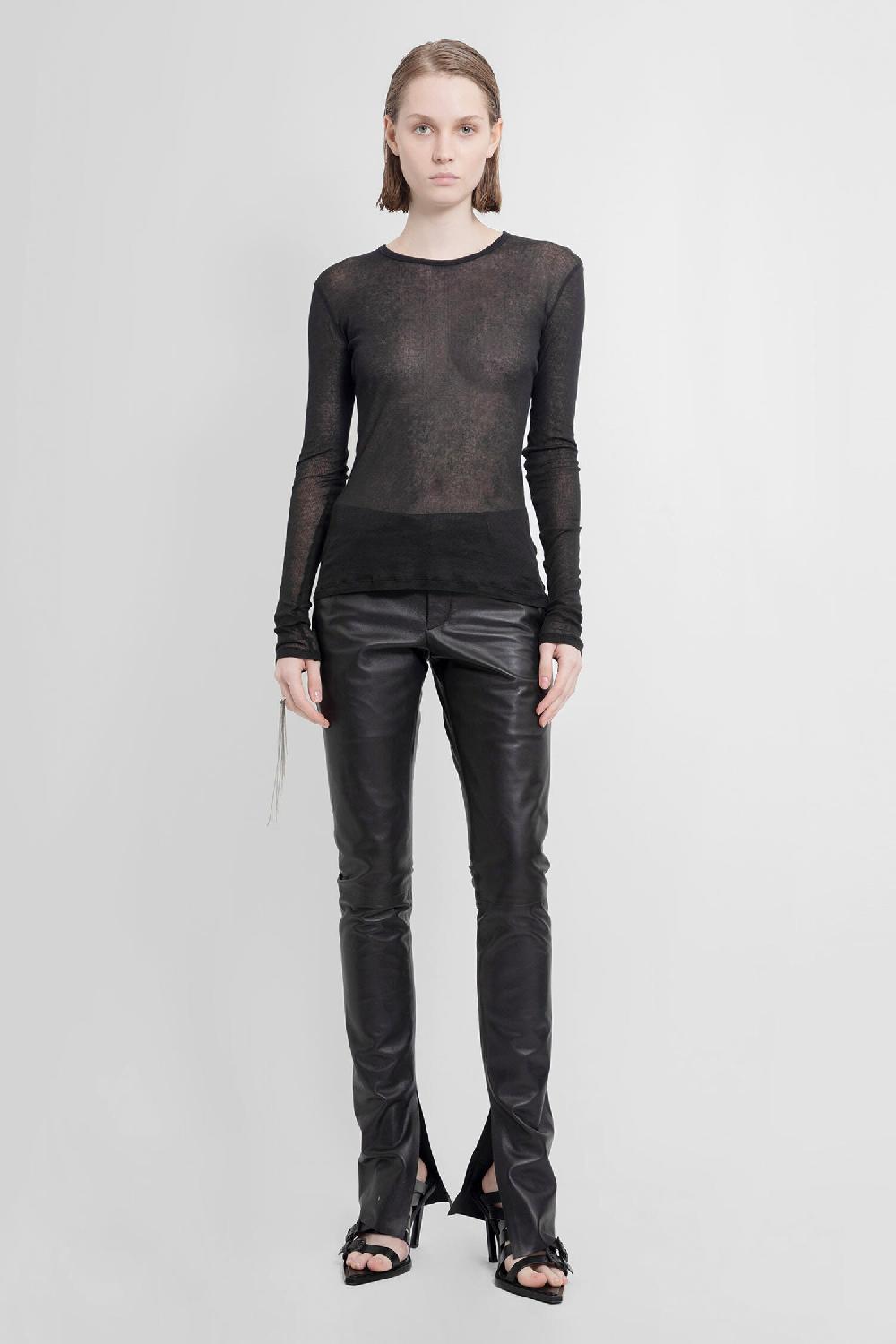 Antonioli ANN DEMEULEMEESTER WOMAN BLACK T-SHIRTS & TANK TOPS Cyber Monday