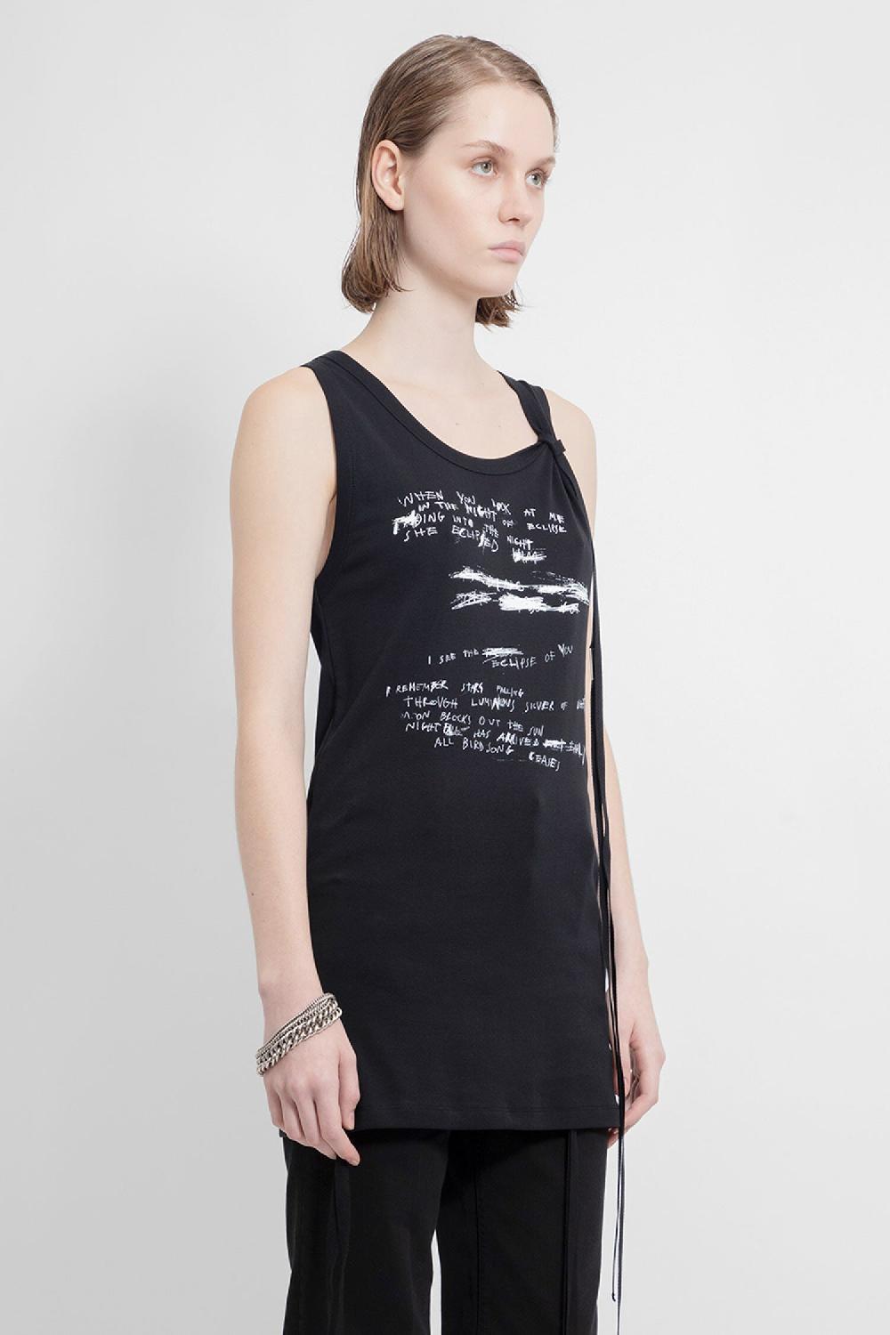 Antonioli ANN DEMEULEMEESTER WOMAN BLACK T-SHIRTS & TANK TOPS Offerta natalizia