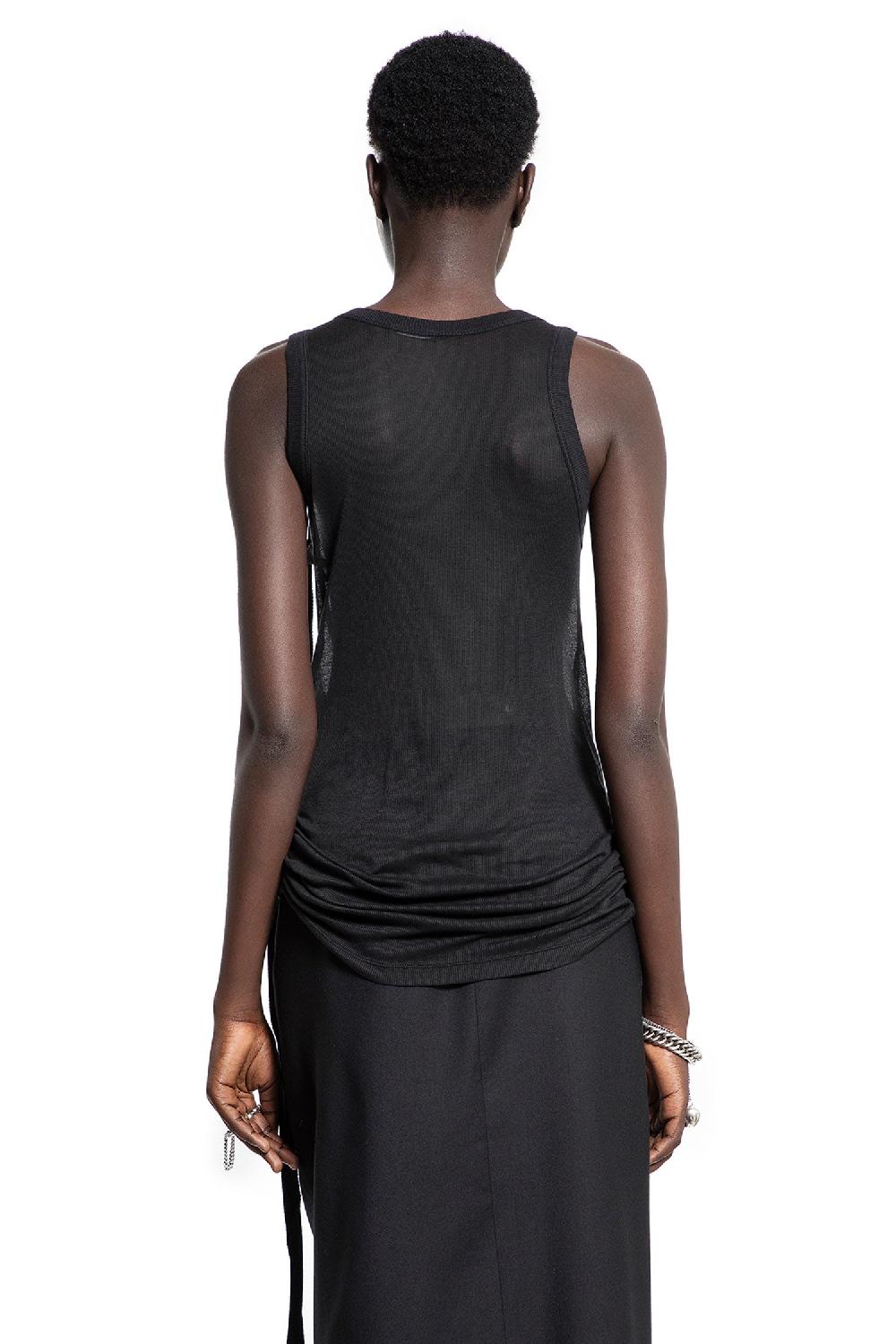 Antonioli ANN DEMEULEMEESTER WOMAN BLACK T-SHIRTS & TANK TOPS Offerta Pasqua