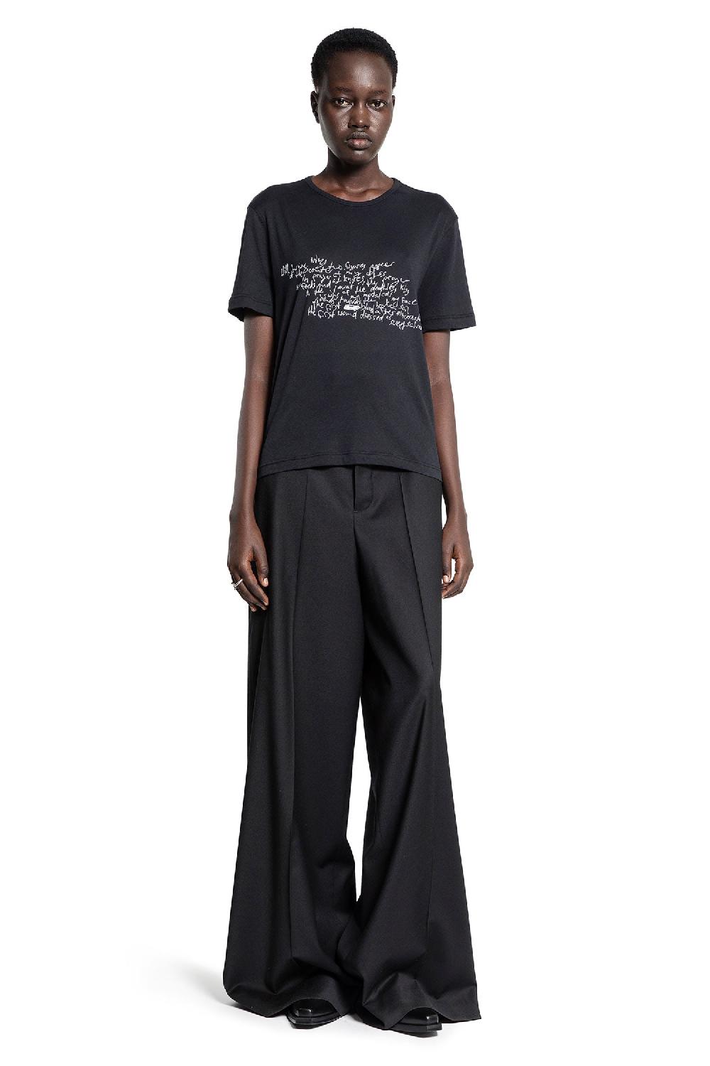 Antonioli ANN DEMEULEMEESTER WOMAN BLACK T-SHIRTS & TANK TOPS Offerta per la Festa della Mamma