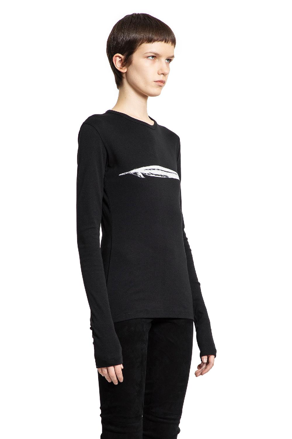 Antonioli ANN DEMEULEMEESTER WOMAN BLACK T-SHIRTS & TANK TOPS Offerta Giorno del Papà