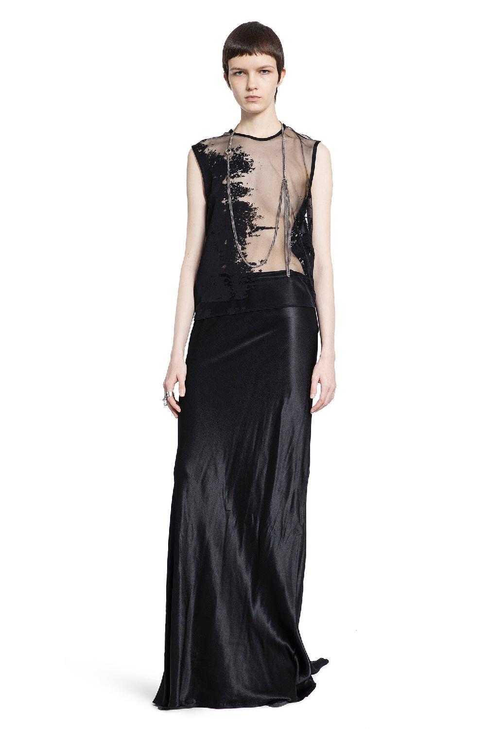 Antonioli ANN DEMEULEMEESTER WOMAN BLACK TOPS Vendita calda