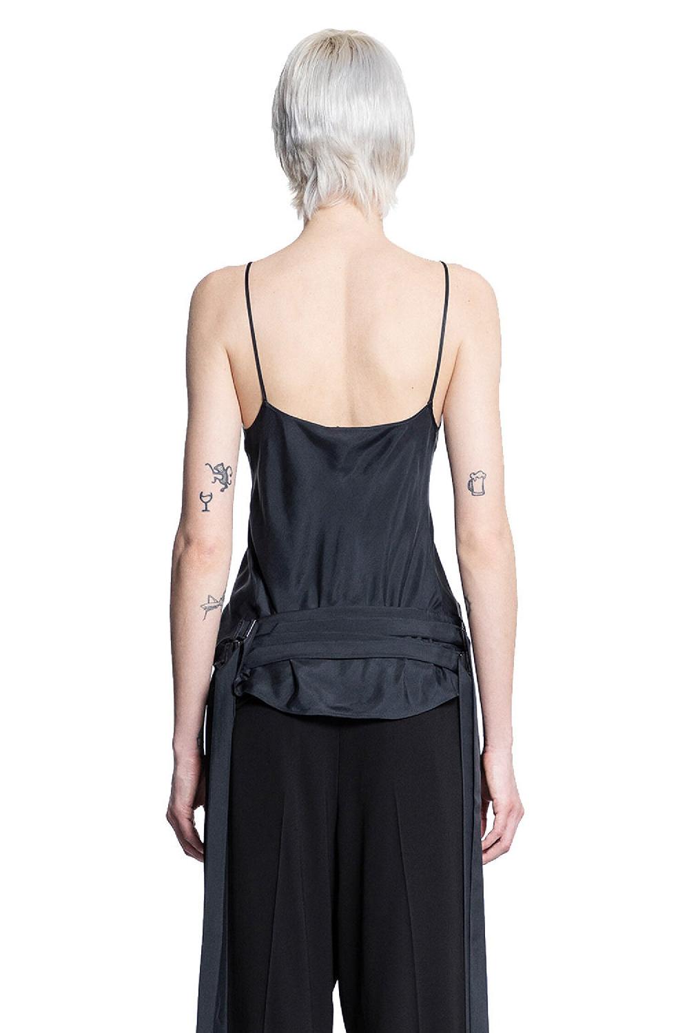 Antonioli ANN DEMEULEMEESTER WOMAN BLACK TOPS Offerta migliore