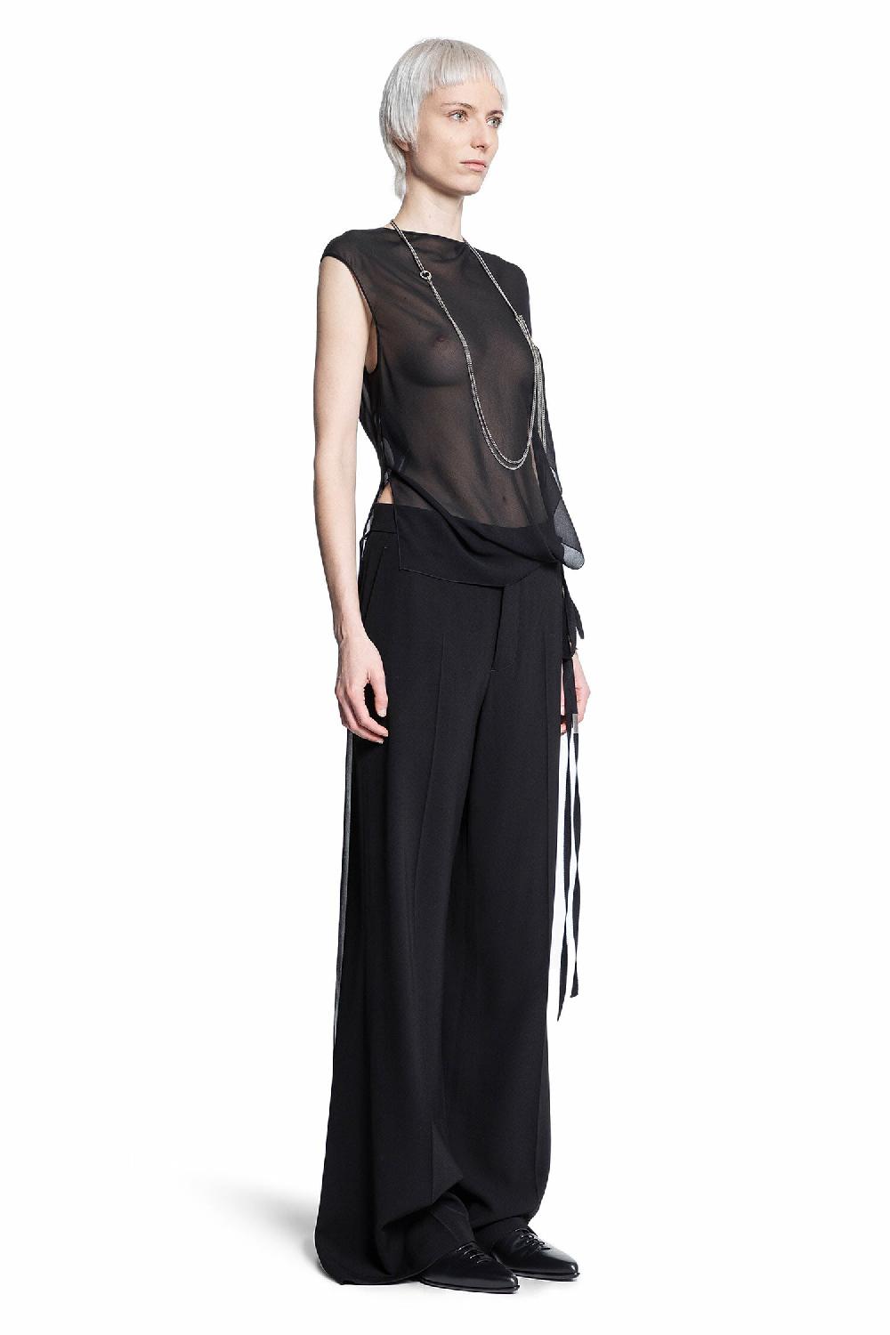 Antonioli ANN DEMEULEMEESTER WOMAN BLACK TOPS Latest fashion