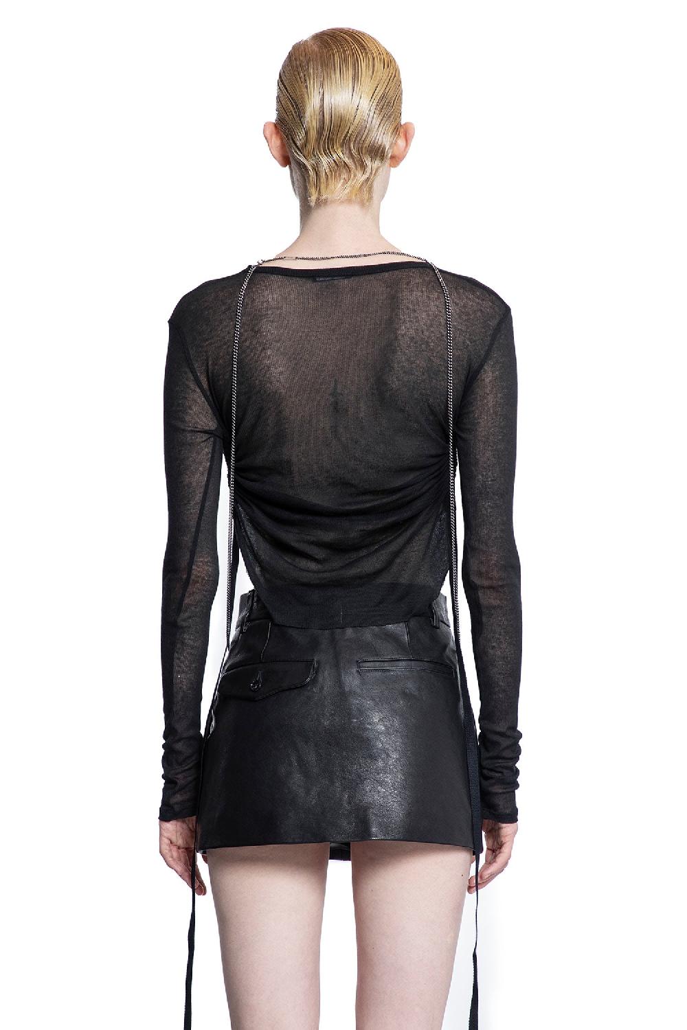 Antonioli ANN DEMEULEMEESTER WOMAN BLACK TOPS Offerta temporanea