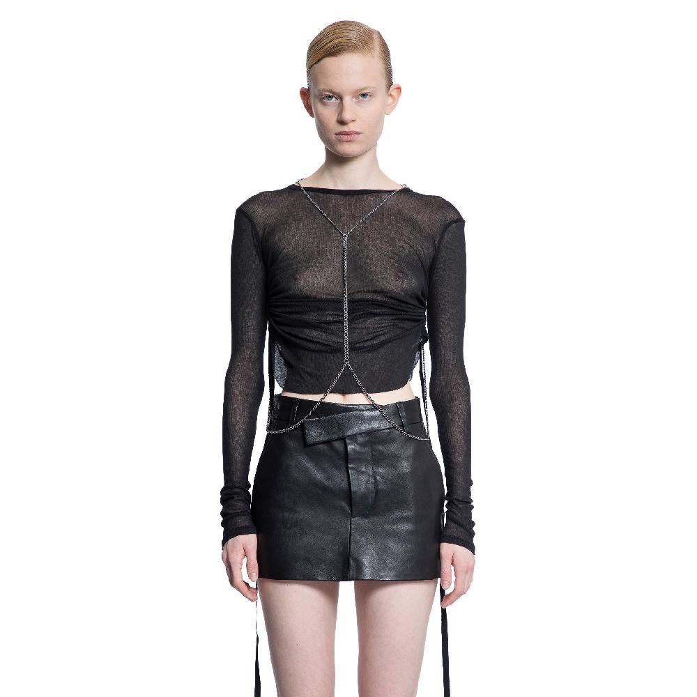 Antonioli ANN DEMEULEMEESTER WOMAN BLACK TOPS Offerta temporanea