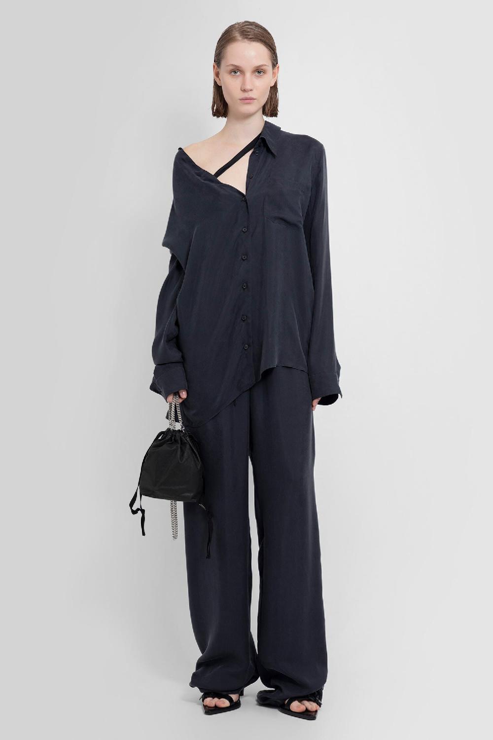 Antonioli ANN DEMEULEMEESTER WOMAN BLACK TROUSERS Lightning offer