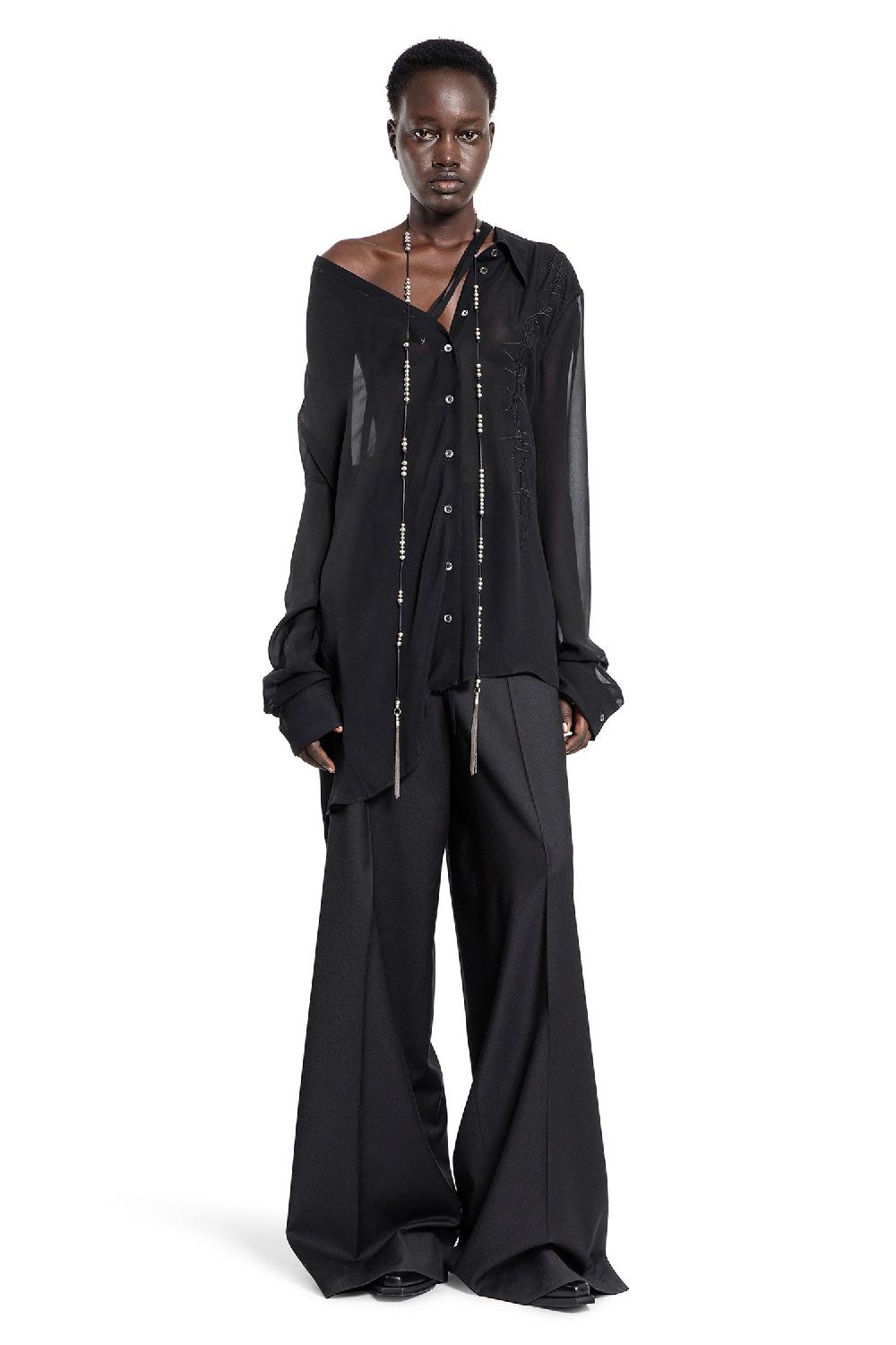Antonioli ANN DEMEULEMEESTER WOMAN BLACK TROUSERS Offerte stagionali