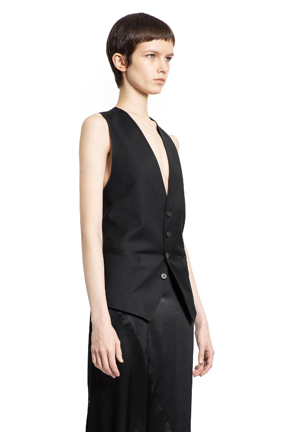 Antonioli ANN DEMEULEMEESTER WOMAN BLACK VESTS Offerte speciali