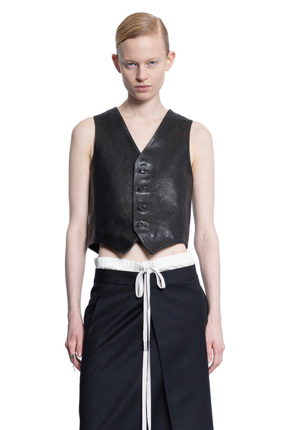 Antonioli ANN DEMEULEMEESTER WOMAN BLACK VESTS Enormi risparmi