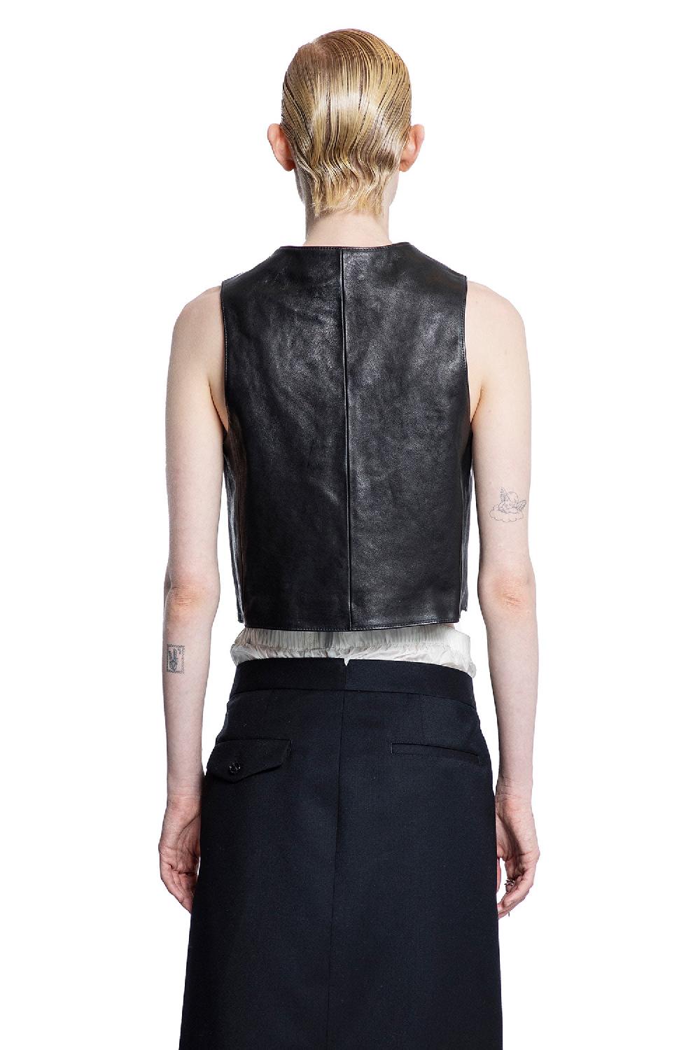 Antonioli ANN DEMEULEMEESTER WOMAN BLACK VESTS Enormi risparmi