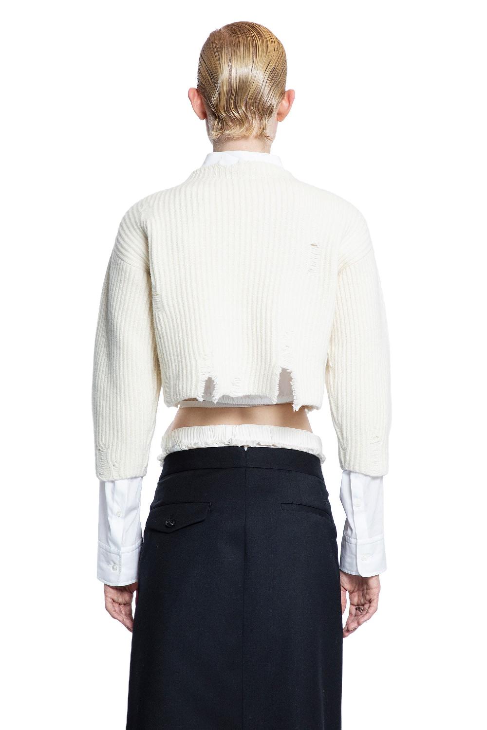 Antonioli ANN DEMEULEMEESTER WOMAN OFF-WHITE KNITWEAR Ultimo giorno