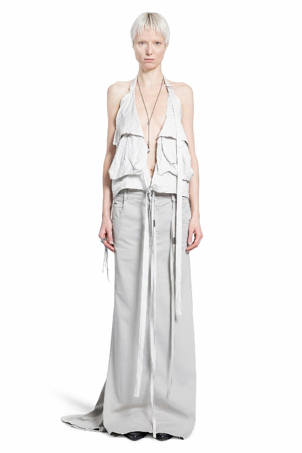 Antonioli ANN DEMEULEMEESTER WOMAN OFF-WHITE VESTS Fino al 60% di sconto