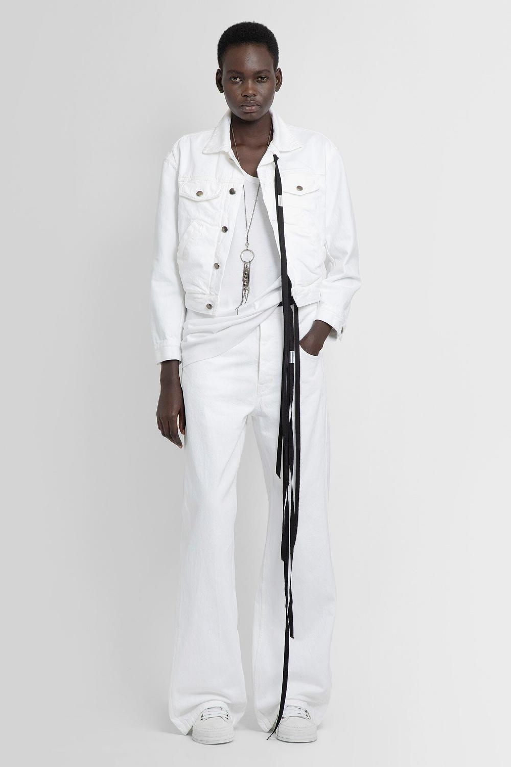Antonioli ANN DEMEULEMEESTER WOMAN WHITE JEANS Fino al 55% di sconto