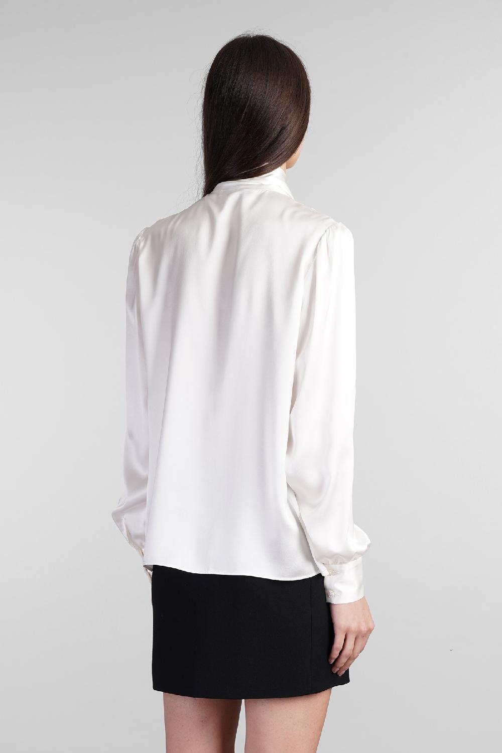 Deliberti Alessandra Rich Blusa in seta bianca cod. 403756 - Deliberti The Luxury Shopping Vendita Calda