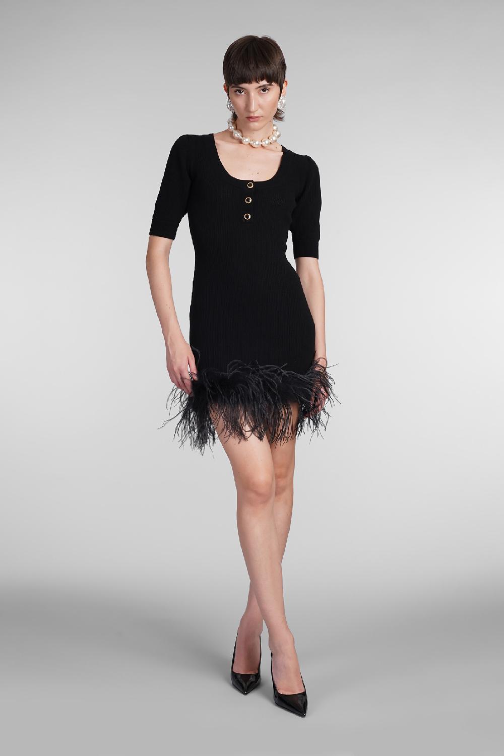 Deliberti Alessandra Rich Abito in lana nera cod. 403764 - Deliberti The Luxury Shopping I Più Venduti