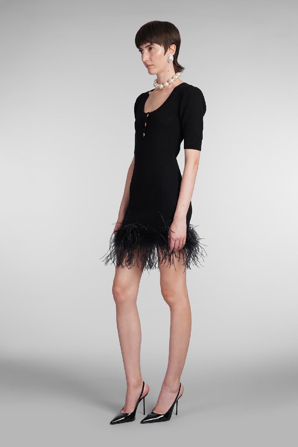 Deliberti Alessandra Rich Abito in lana nera cod. 403764 - Deliberti The Luxury Shopping I Più Venduti