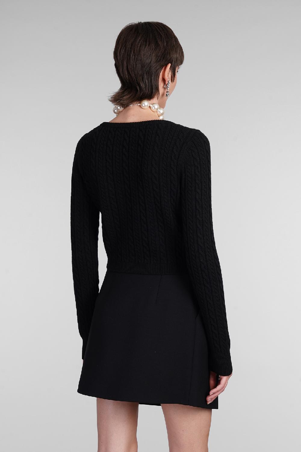 Deliberti Alessandra Rich Cardigan in lana nera cod. 403762 - Deliberti The Luxury Shopping Negozio