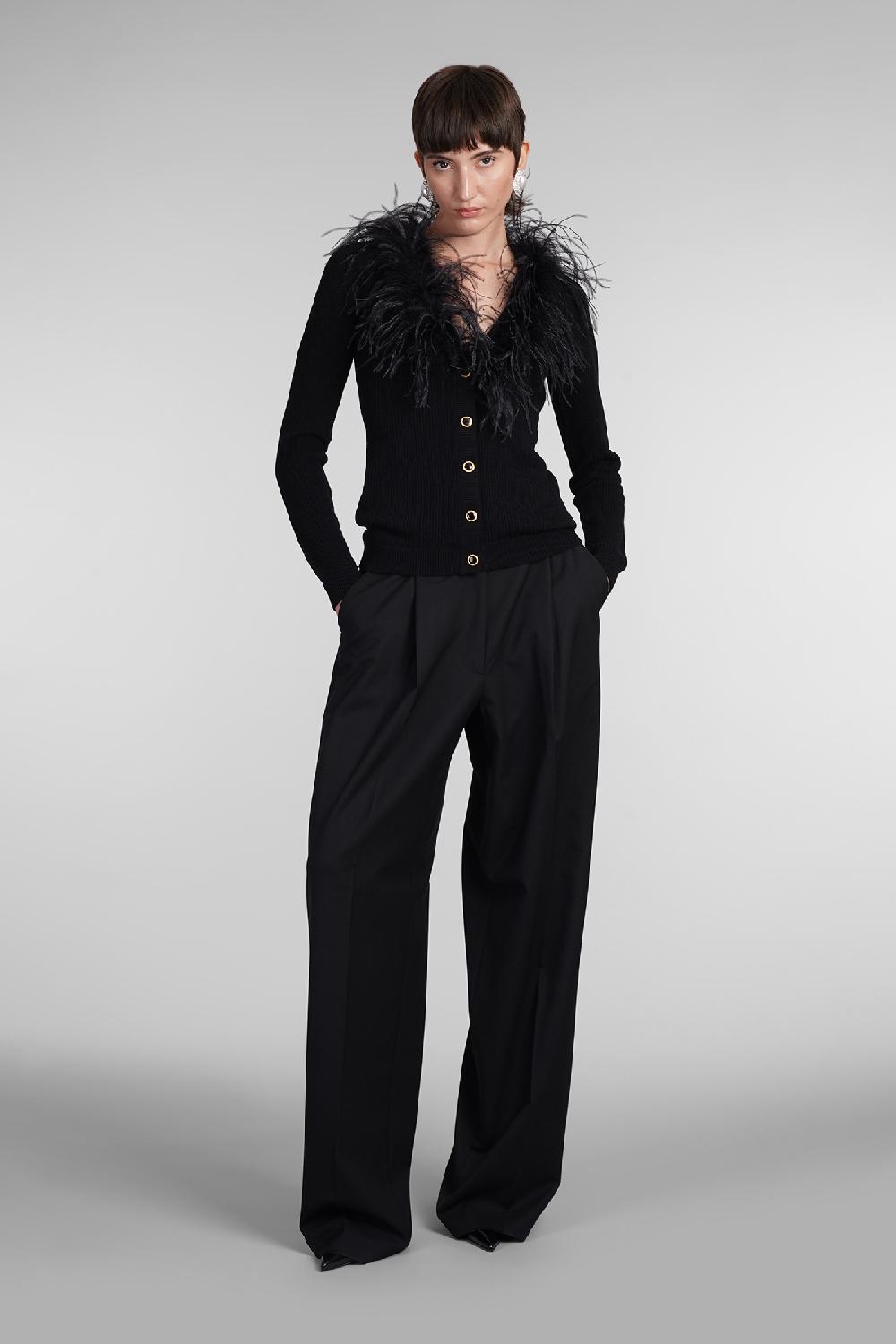 Deliberti Alessandra Rich Cardigan in lana nera cod. 403765 - Deliberti The Luxury Shopping Nuova