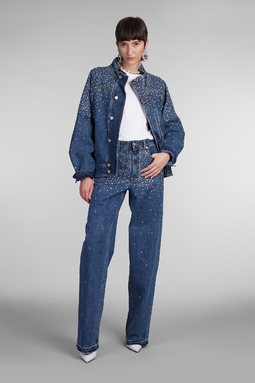 Deliberti Alessandra Rich Giacche denim in cotone blu cod. 403759 - Deliberti The Luxury Shopping Moda