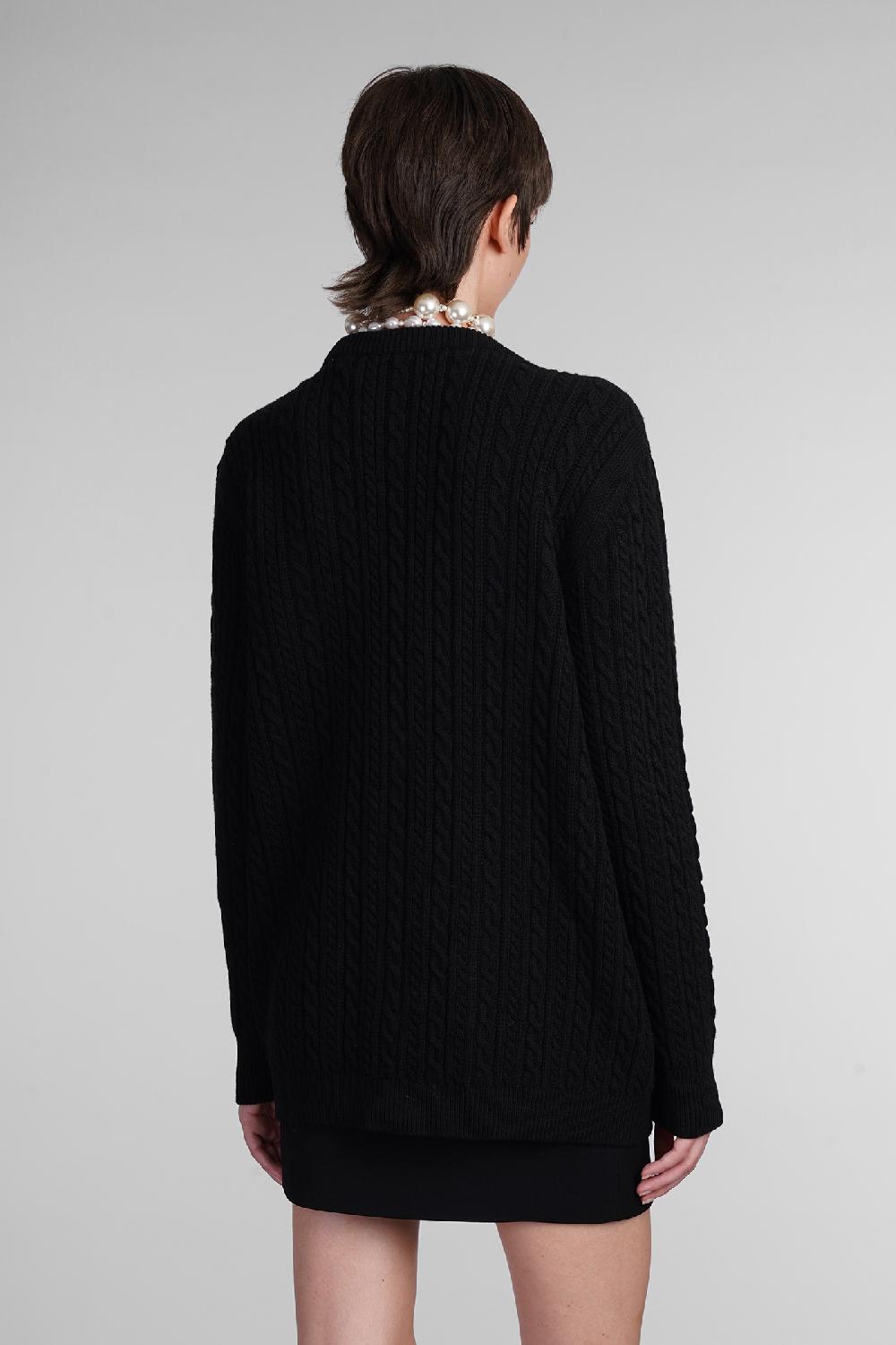 Deliberti Alessandra Rich Cardigan in lana nera cod. 403763 - Deliberti The Luxury Shopping 2025