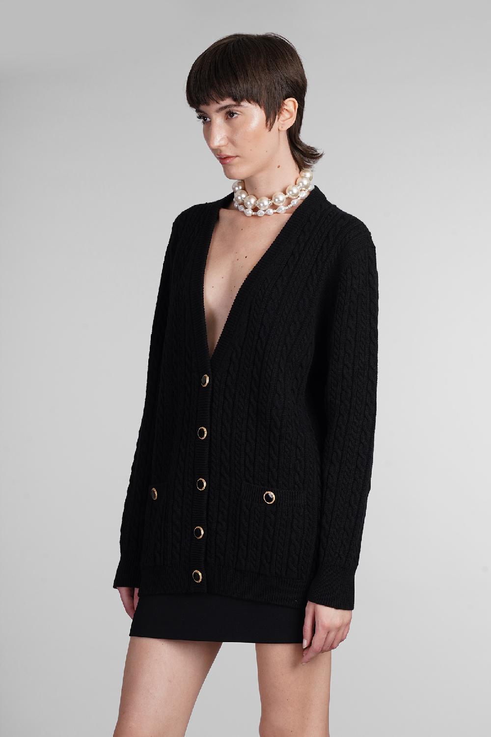 Deliberti Alessandra Rich Cardigan in lana nera cod. 403763 - Deliberti The Luxury Shopping 2025