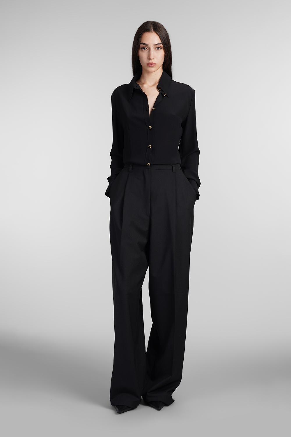 Deliberti Alessandra Rich Camicia in seta nera cod. 403767 - Deliberti The Luxury Shopping Italia