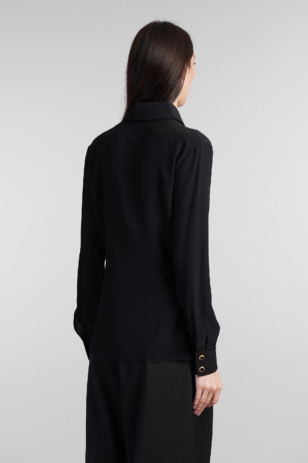 Deliberti Alessandra Rich Camicia in seta nera cod. 403767 - Deliberti The Luxury Shopping Italia