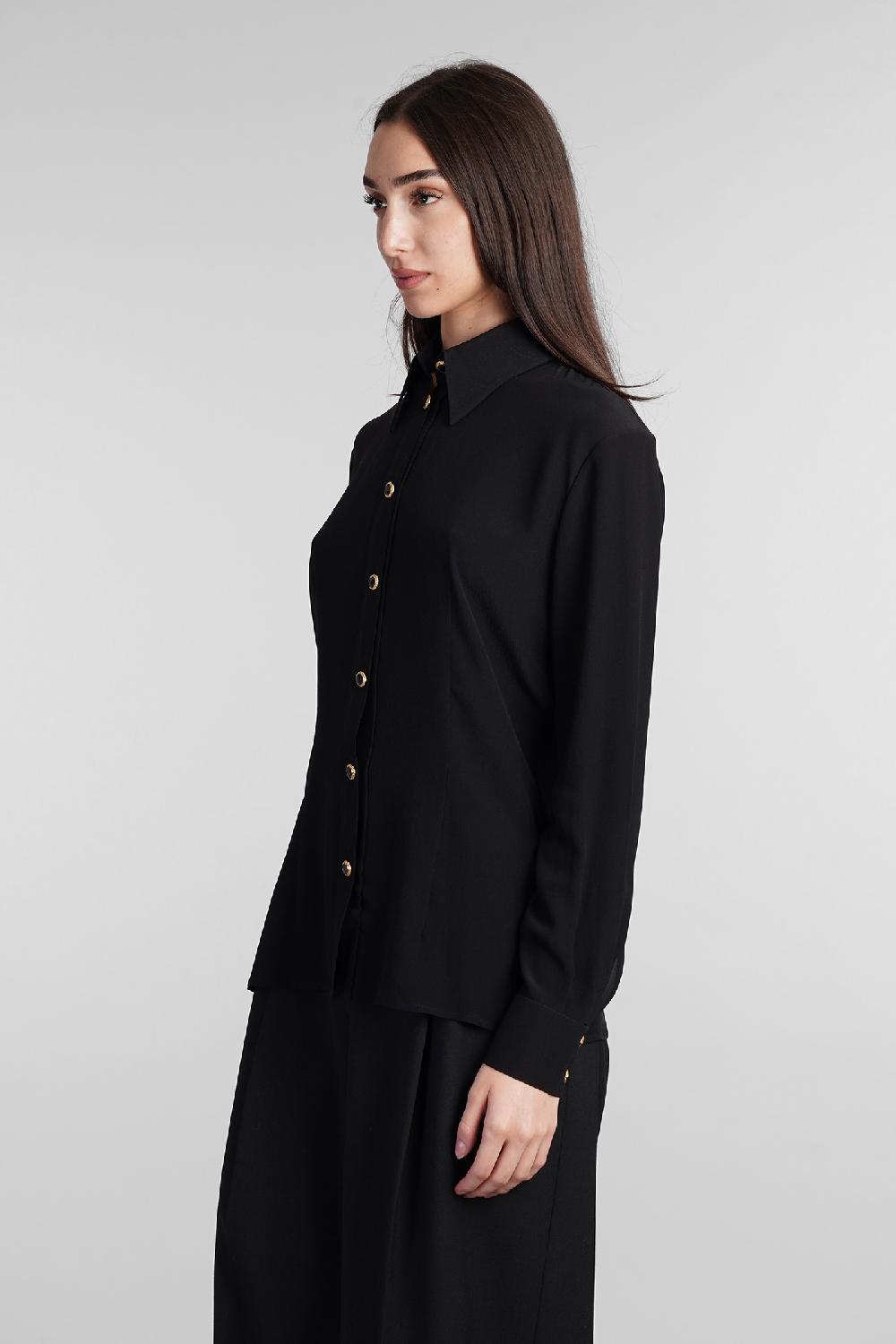 Deliberti Alessandra Rich Camicia in seta nera cod. 403767 - Deliberti The Luxury Shopping Italia