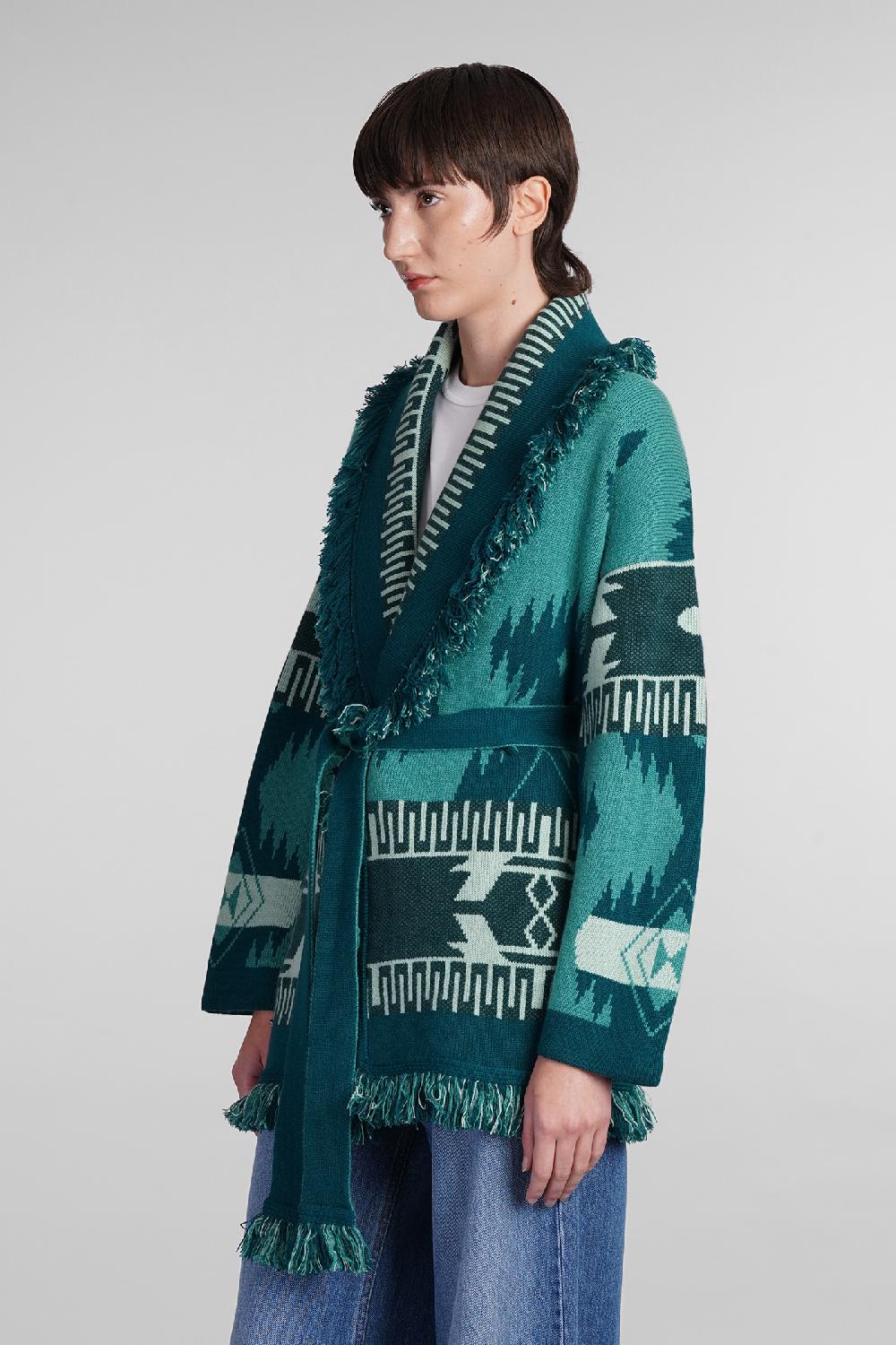 Deliberti Alanui Cardigan in cashmere verde cod. 408019 - Deliberti The Luxury Shopping In Linea