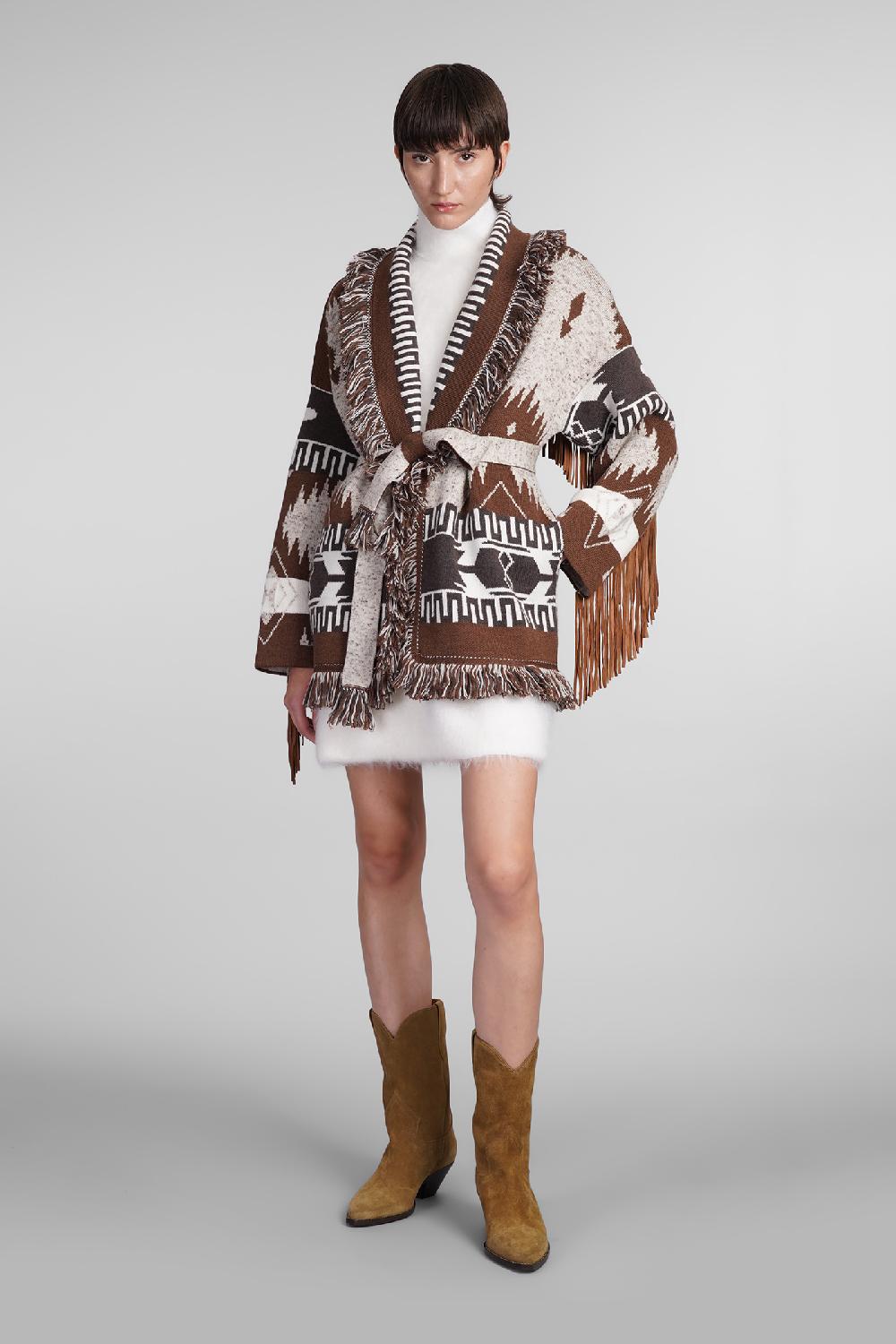 Deliberti Alanui Cardigan in lana marrone cod. 409055 - Deliberti The Luxury Shopping Qualità