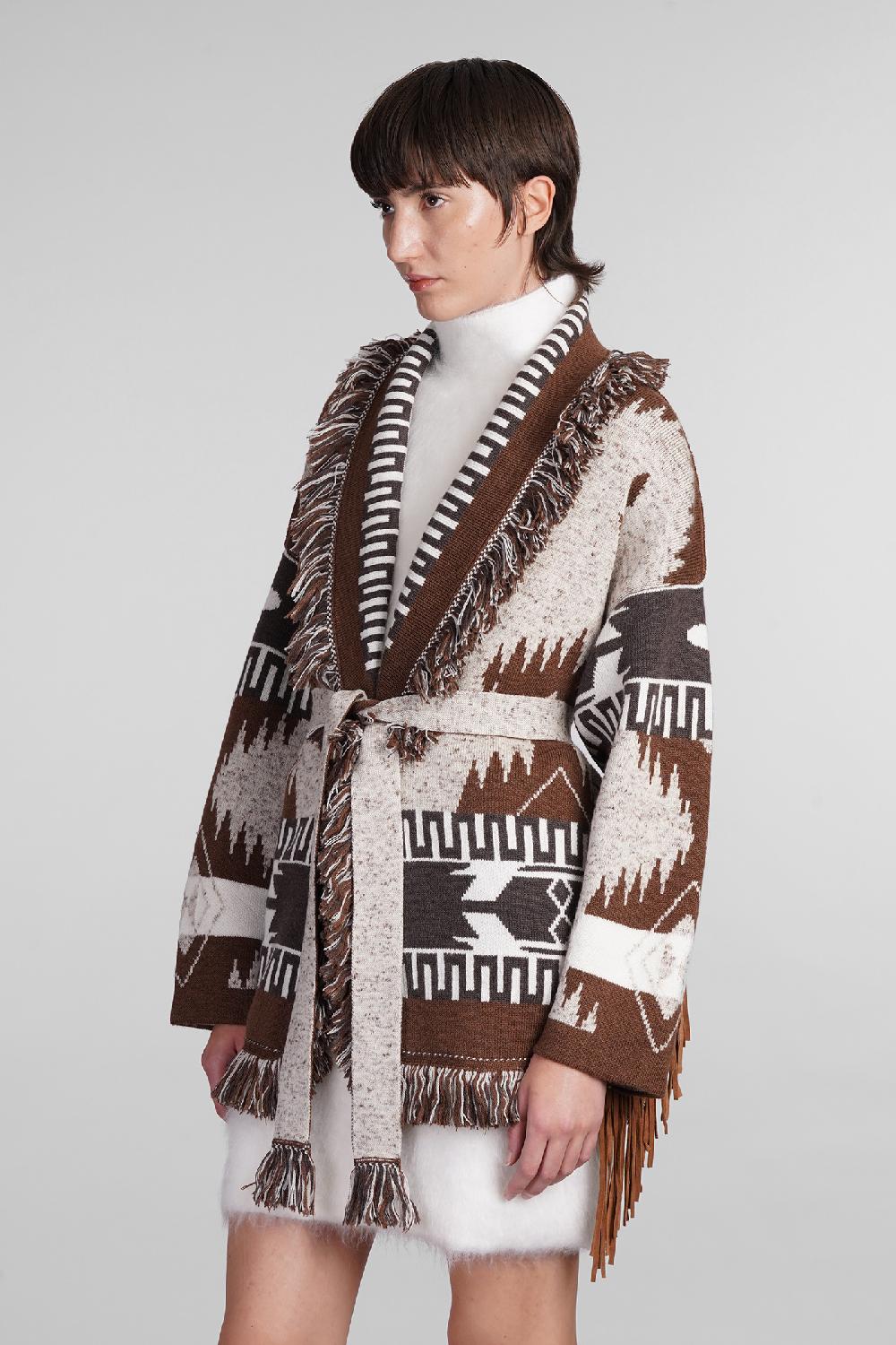 Deliberti Alanui Cardigan in lana marrone cod. 409055 - Deliberti The Luxury Shopping Qualità