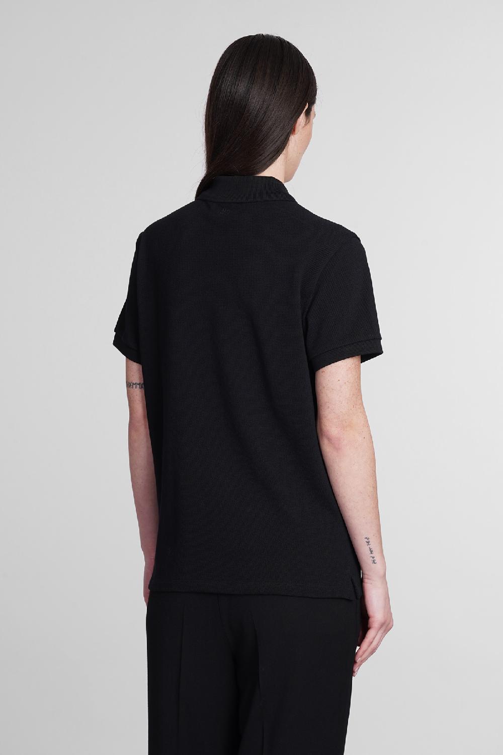 Deliberti Ami Paris Polo in cotone nero cod. 393421 - Deliberti The Luxury Shopping Qualità Garantita