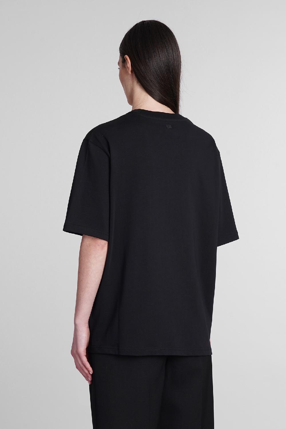 Deliberti Ami Paris T-shirt in cotone nero cod. 393423 - Deliberti The Luxury Shopping Economico