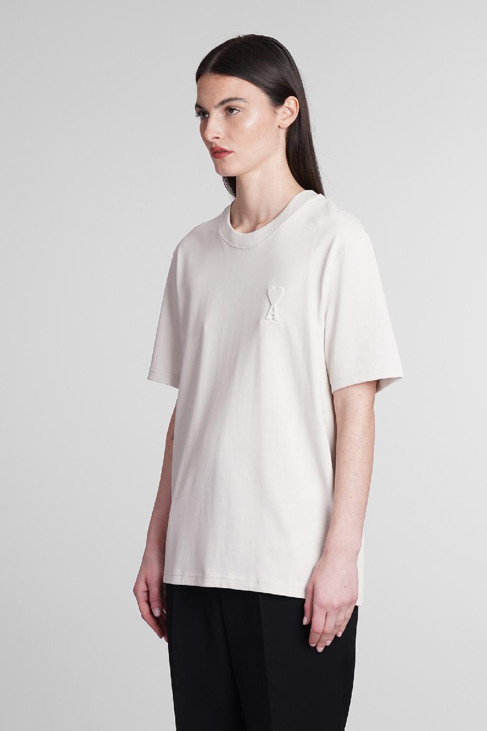 Deliberti Ami Paris T-shirt in cotone grigio cod. 393426 - Deliberti The Luxury Shopping Promozione Limitata
