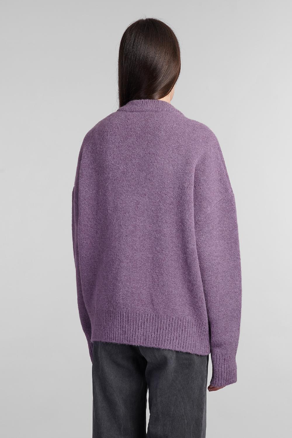 Deliberti Ami Paris Cardigan in lana viola cod. 406119 - Deliberti The Luxury Shopping Shopping Online