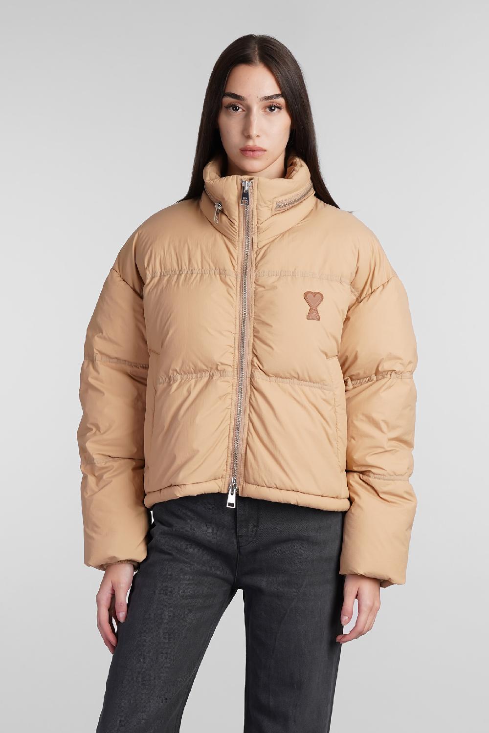 Deliberti Ami Paris Piumino in poliammide beige cod. 409143 - Deliberti The Luxury Shopping