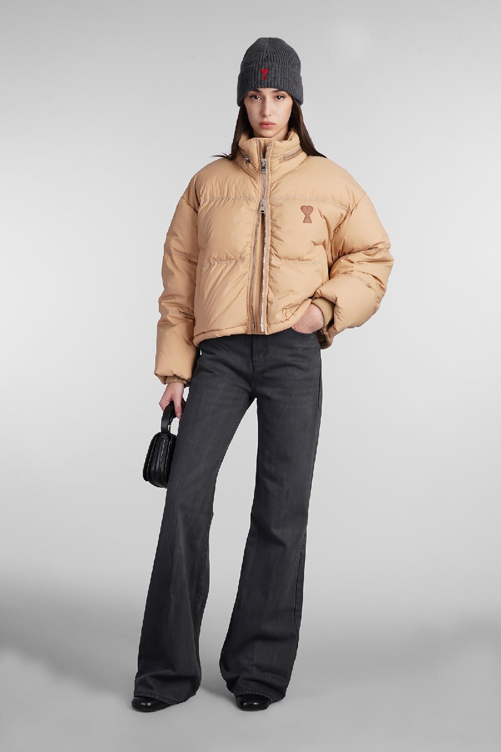 Deliberti Ami Paris Piumino in poliammide beige cod. 409143 - Deliberti The Luxury Shopping Convenienza