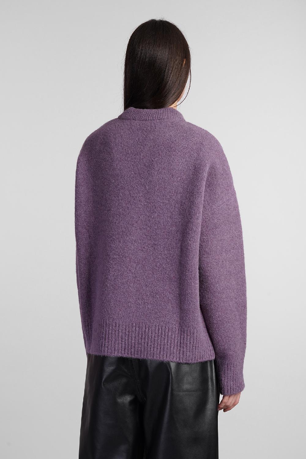 Deliberti Ami Paris Maglia in lana viola cod. 406930 - Deliberti The Luxury Shopping Novità