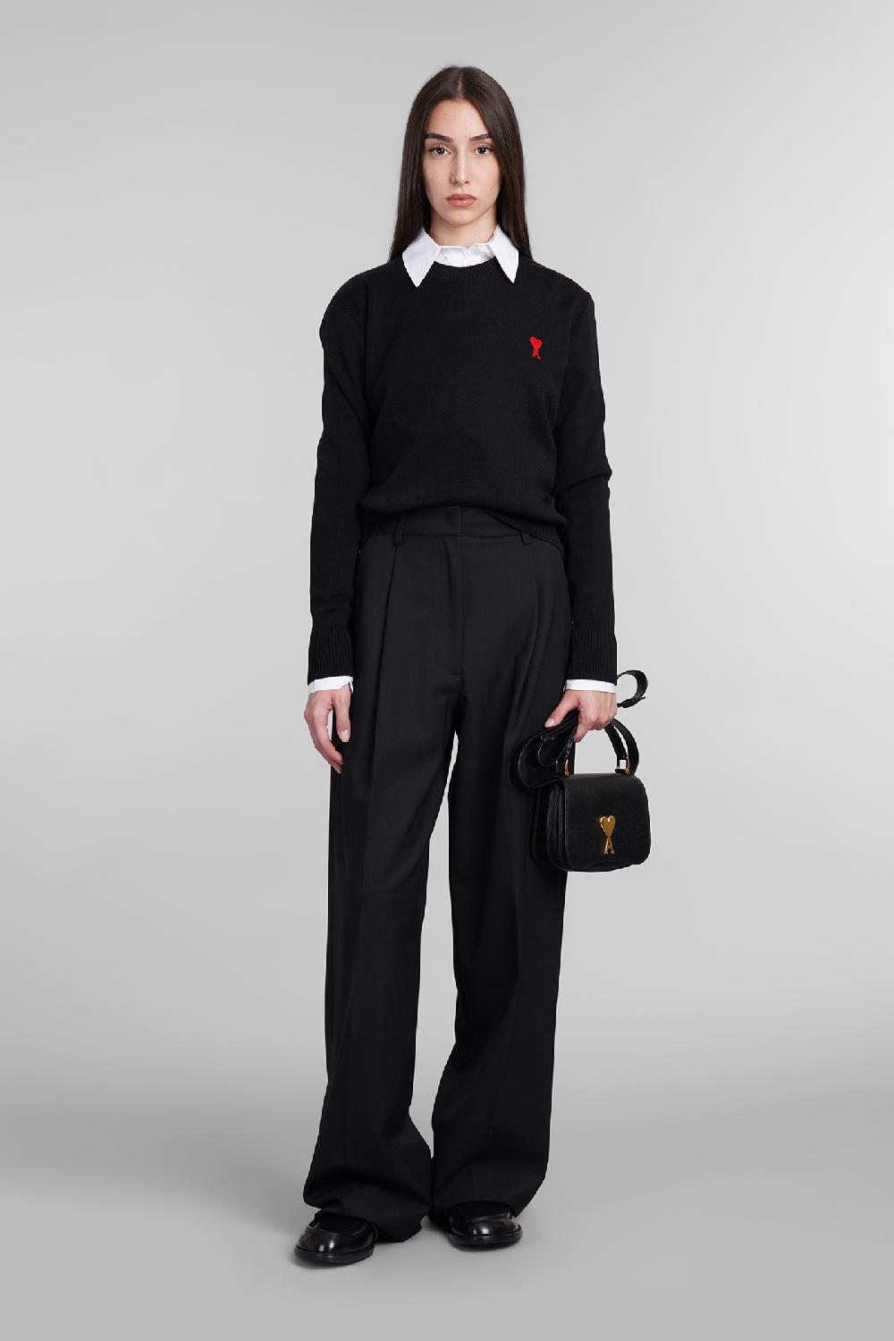 Deliberti Ami Paris Maglia in lana nera cod. 405006 - Deliberti The Luxury Shopping Offerta