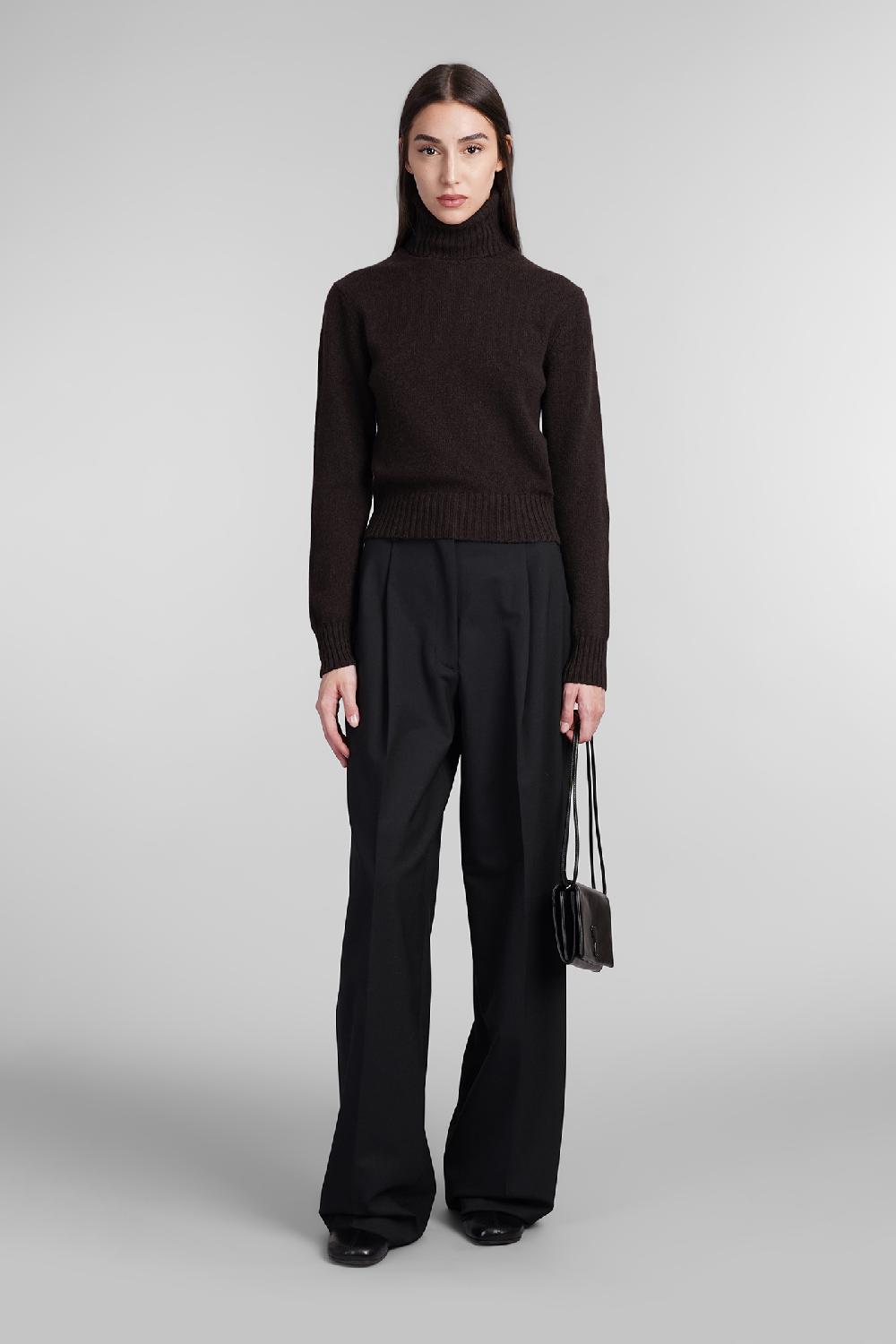 Deliberti Ami Paris Maglia in cashmere marrone cod. 405008 - Deliberti The Luxury Shopping Outlet