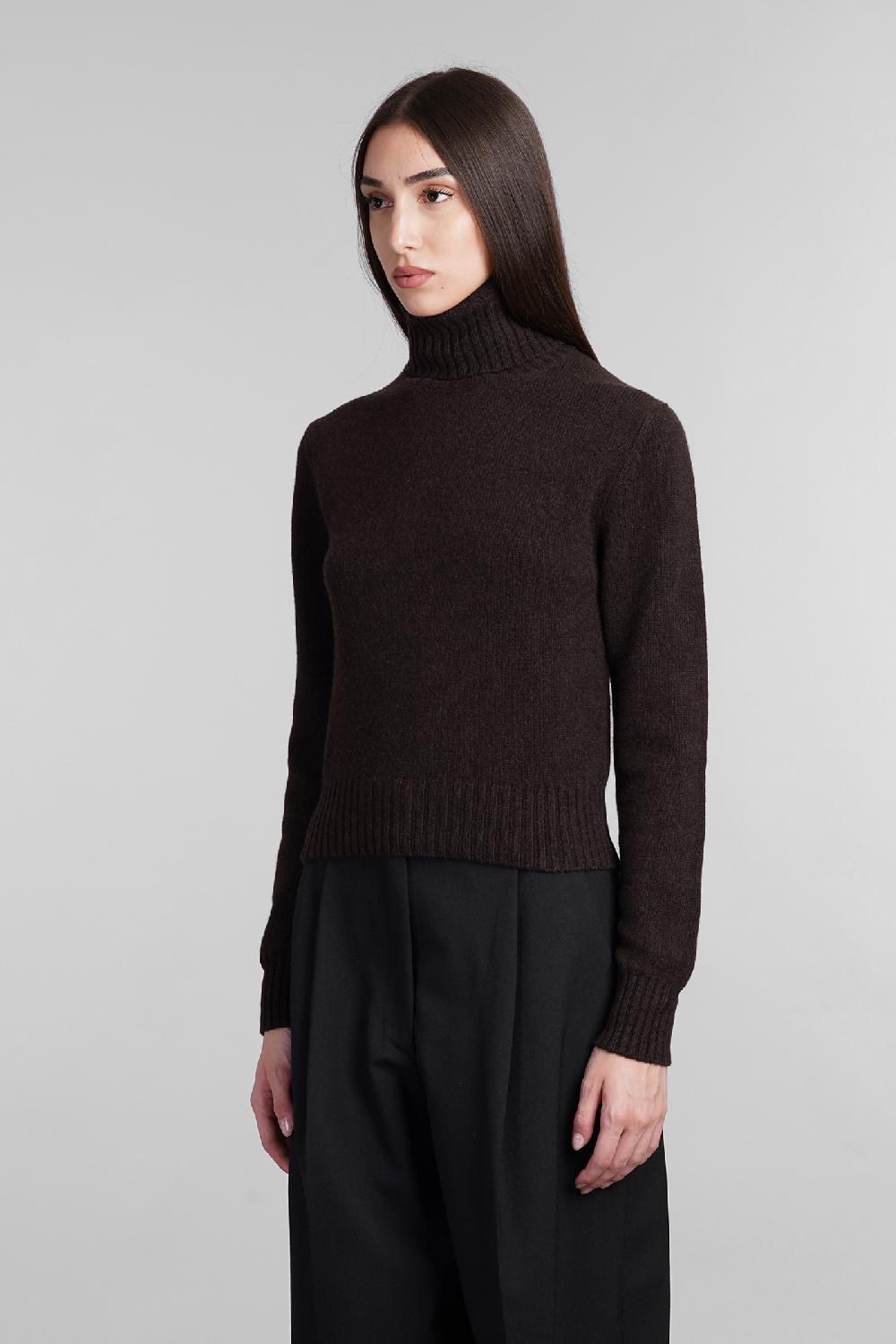 Deliberti Ami Paris Maglia in cashmere marrone cod. 405008 - Deliberti The Luxury Shopping Outlet