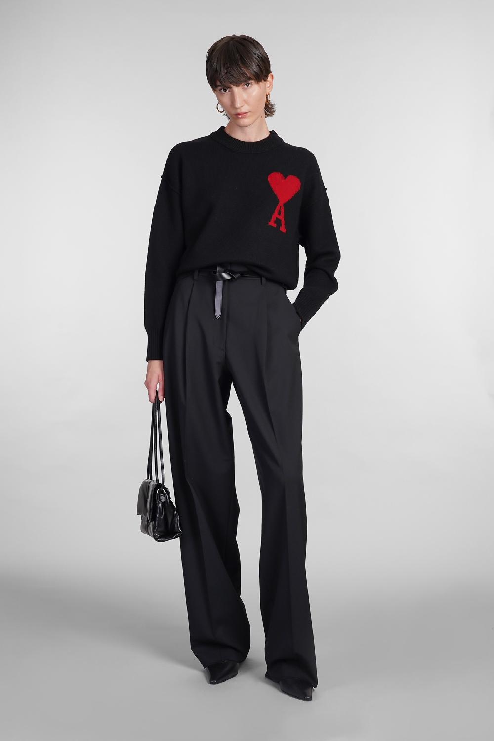 Deliberti Ami Paris Maglia in lana nera cod. 402080 - Deliberti The Luxury Shopping Offerte