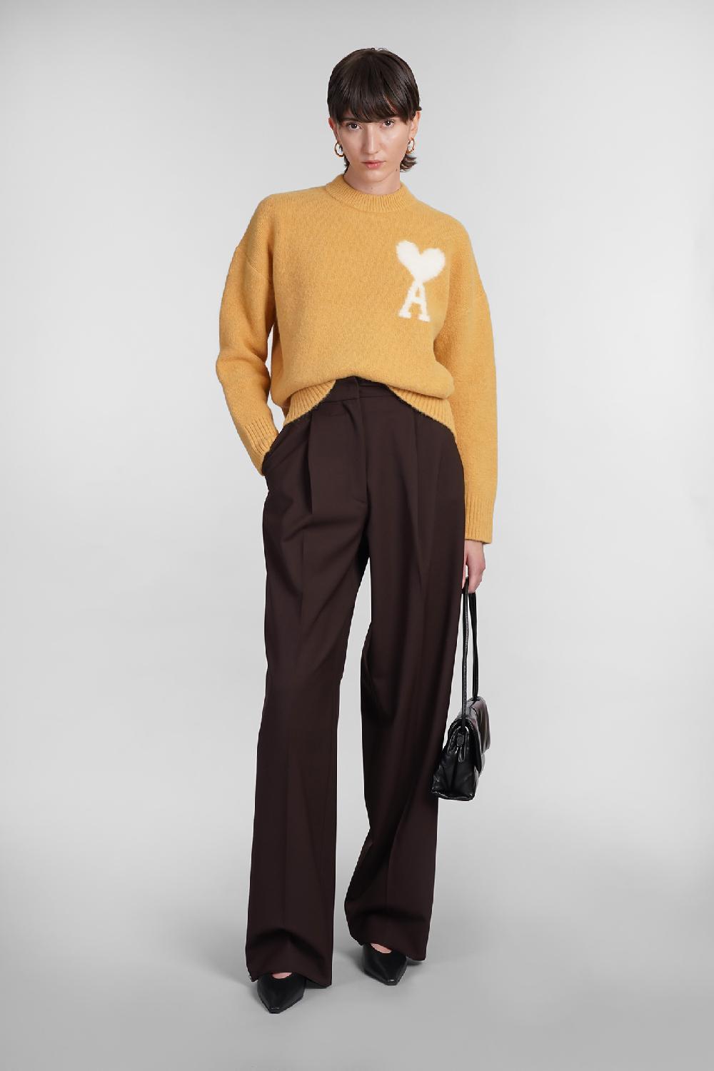 Deliberti Ami Paris Maglia in lana gialla cod. 402082 - Deliberti The Luxury Shopping Comprare a buon mercato