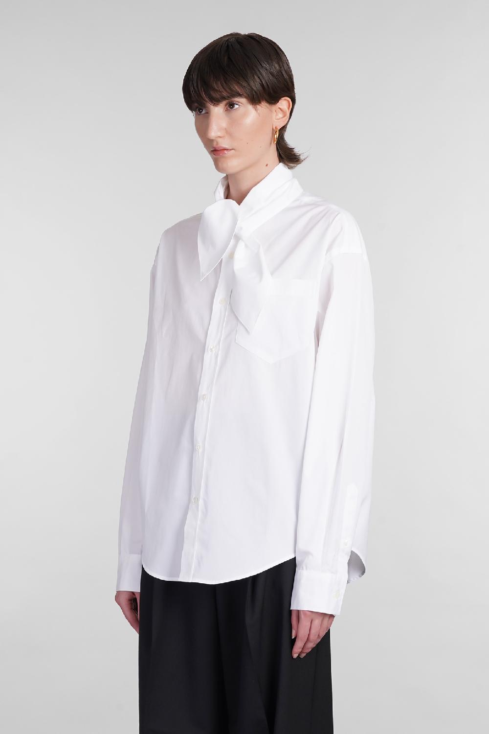 Deliberti Ami Paris Camicia in cotone bianco cod. 402084 - Deliberti The Luxury Shopping I Più Venduti
