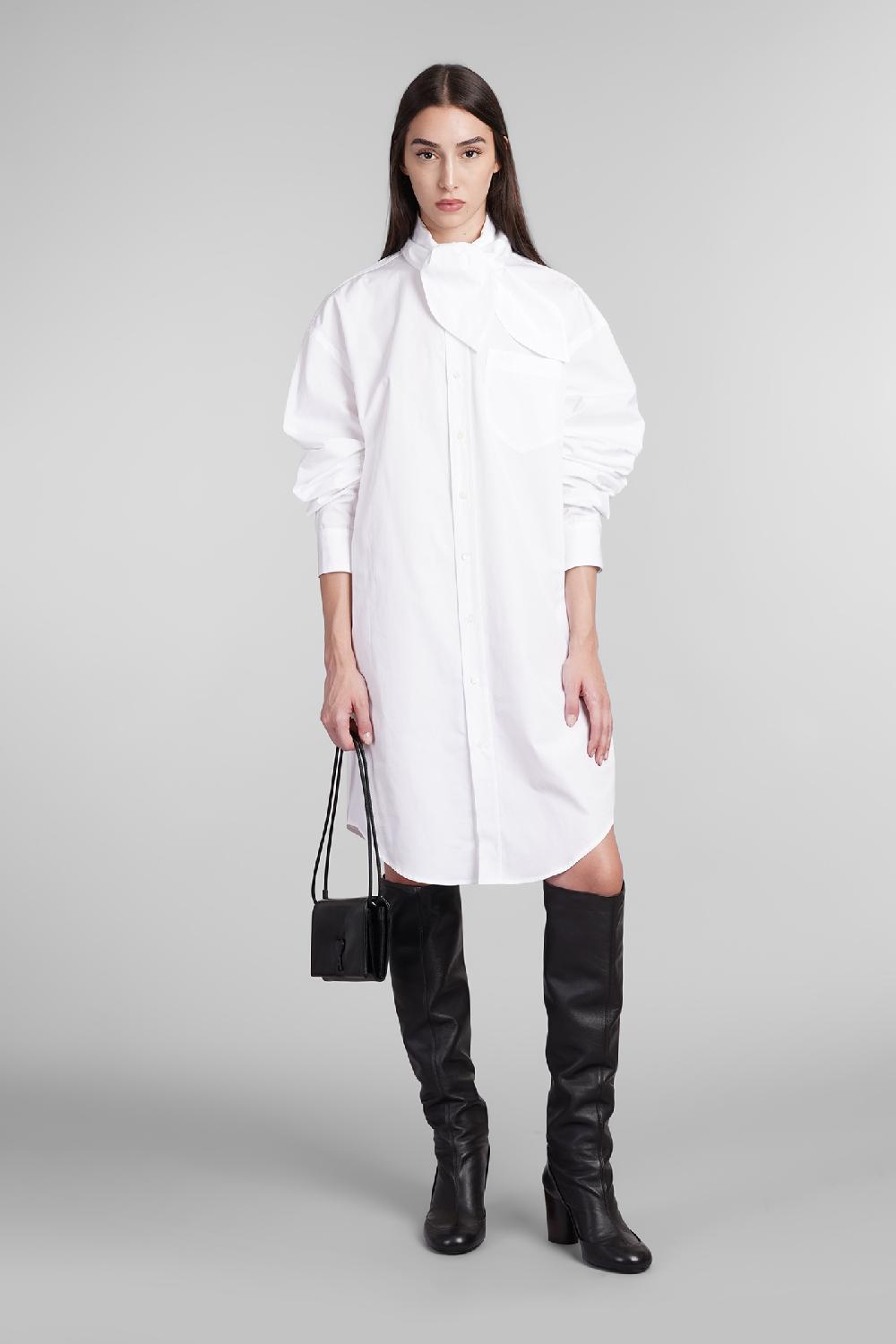 Deliberti Ami Paris Abito in cotone bianco cod. 403272 - Deliberti The Luxury Shopping Fornitura limitata